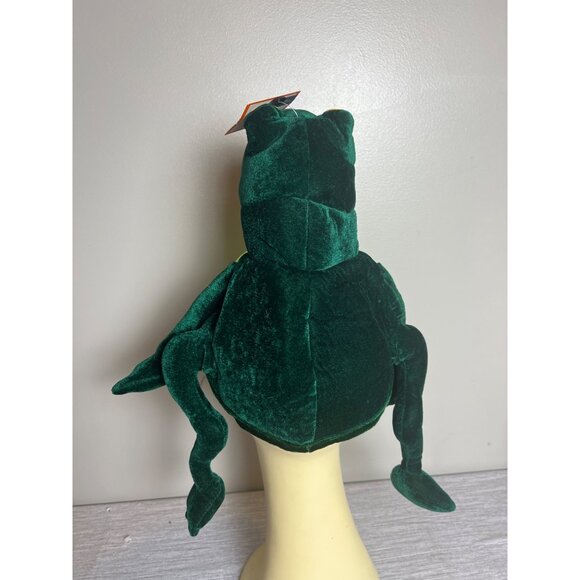 NWT Frog Hat Costume Plush Stuffed Frog Youth Halloween TCU Froggy - Picture 3 of 6